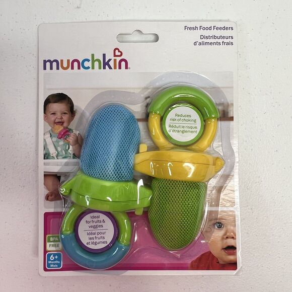 Munchkin Fresh Food Feeder 6+ Months Ideal for Fruits & Veggies 2 Pack BPA Free - Picture 2 of 8